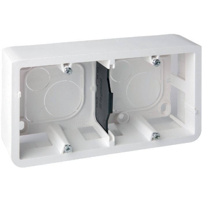 Cadre saillie pour 4, 5 ou 2×2 modules horizontal profondeur 40mm – Mosaic – Blanc – 080285 – Legrand