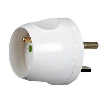 Adaptateur pour branchement 1 fiche 2P+T 16A sur prise 20A - Blanc - 090037 - Legrand