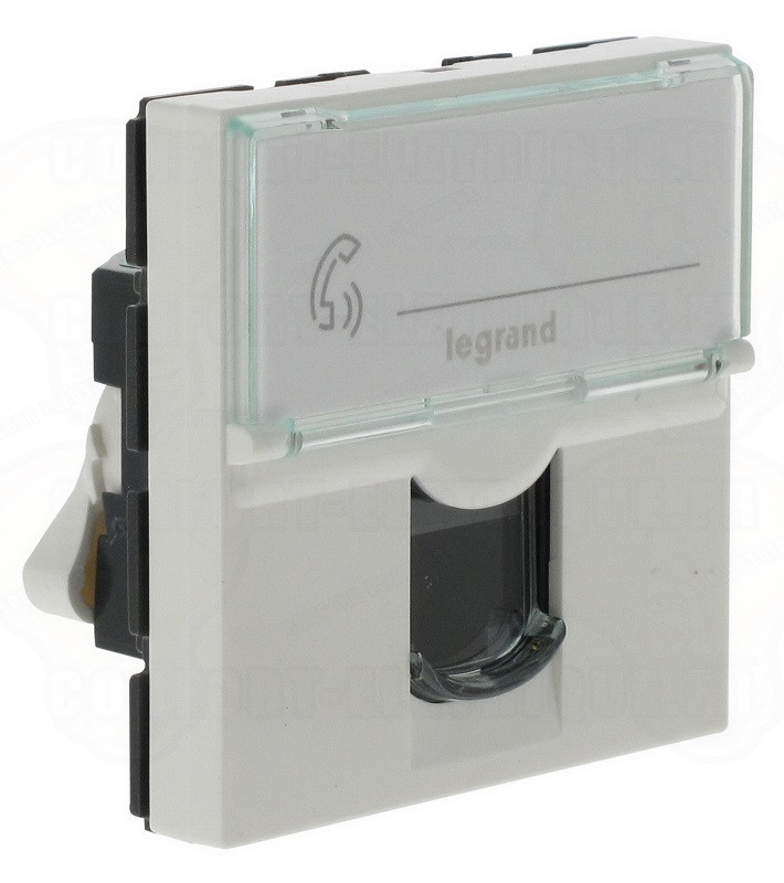 Prise RJ45 catégorie6 UTP à blindage métal – 2 modules – Mosaic – Blanc – 076564 – Legrand