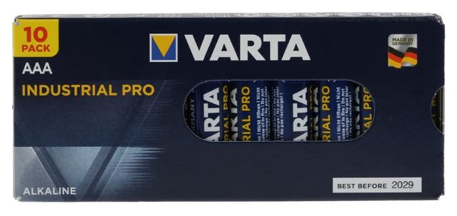 Pile AAA alcalines LR03 Industrial – 4003 – Varta