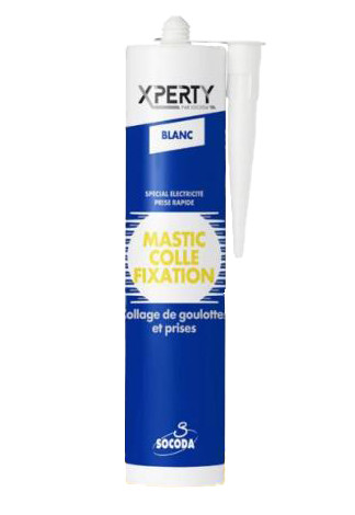 Mastic colle fixation pour collage de goulottes et prises - 109903 - Xperty